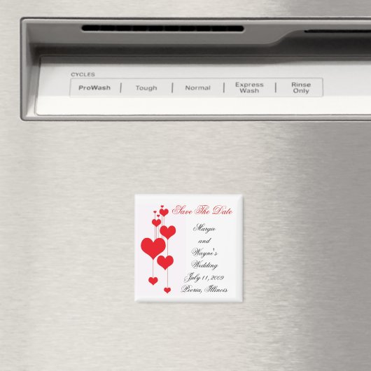 Sla de datum bruiloft magneet Sjabloon (Insitu (Vaatwasser))