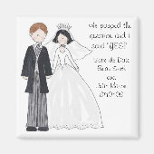 Sla de datum bruiloft magneten (Voorkant)