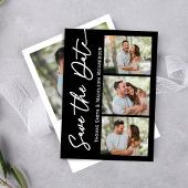 Sla de datum bruiloft moderne minimalistische foto kaart