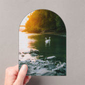 Sla de datum/bruiloft op acryl uitnodigingen (Insitu (Draagbaar))