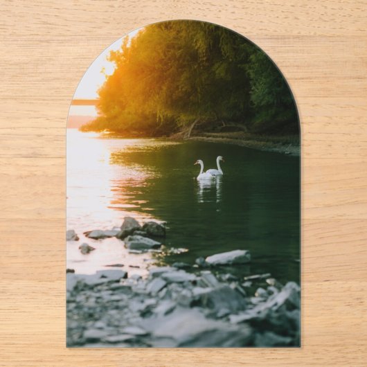 Sla de datum/bruiloft op acryl uitnodigingen (Voorkant)