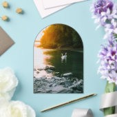 Sla de datum/bruiloft op acryl uitnodigingen (Insitu (Huwelijk))