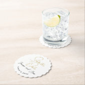 Sla de datum bruiloft pub aangepaste onderzetter (Insitu)