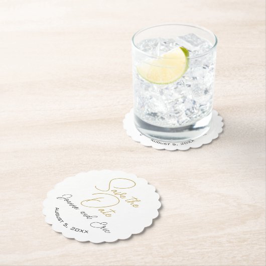 Sla de datum bruiloft pub aangepaste onderzetter (Insitu)