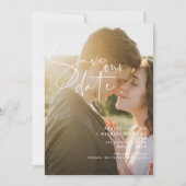 Sla de datum bruiloft QR Code Script 2 Foto Save The Date (Voorkant)