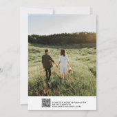 Sla de datum bruiloft QR Code Script 2 Foto Save The Date (Achterkant)