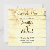 Sla de datum Bruiloft Sepia Bruine Matte Elegant Save The Date (Voorkant)