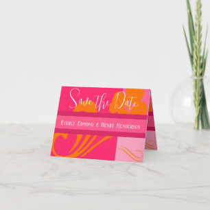 Sla de datum bruiloft Sinaasappel en roze