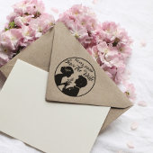 Sla de datum bruiloft stempel met Pas getrouwd paa