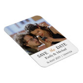 Sla de datum bruiloft uitnodiging foto magneet (Rechterzijde)