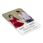 Sla de datum bruiloft uitnodiging foto magneet (Rechterzijde)