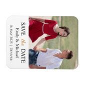 Sla de datum bruiloft uitnodiging foto magneet (Horizontaal)