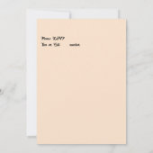 Sla de datum bruiloft uitnodiging perzik bloemen (Achterkant)