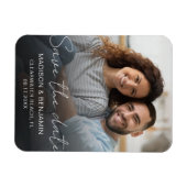 Sla de datum bruiloft Verloving foto Custom Magneet (Horizontaal)
