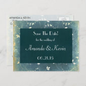 Sla de datum chique  patroon aankondigingskaart (Voorkant / Achterkant)