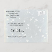 Sla de datum chique  patroon aankondigingskaart (Achterkant)