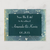 Sla de datum chique  patroon aankondigingskaart (Voorkant)