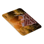 Sla de datum chique witte kalligrafie, paar foto magneet (Rechterzijde)