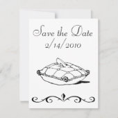 Sla de datum Cinderella Slipper Art Uitnodigingen (Voorkant)