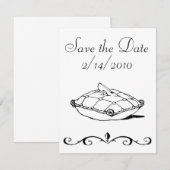 Sla de datum Cinderella Slipper Art Uitnodigingen (Voorkant / Achterkant)