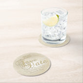 Sla de datum coasters ronde kartonnen onderzetter (Insitu)