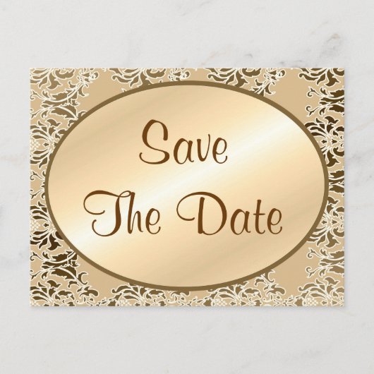 Sla de datum  Damask Briefkaarten (Voorkant)
