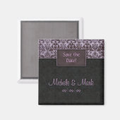 Sla de datum Damask Magnet Paarse (Voorkant / Achterkant)