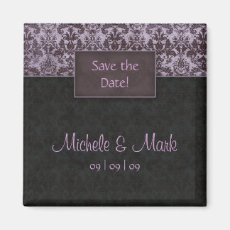 Sla de datum Damask Magnet Paarse