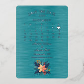 Sla de datum december 2026 bruiloft op folie uitnodiging (Voorkant)