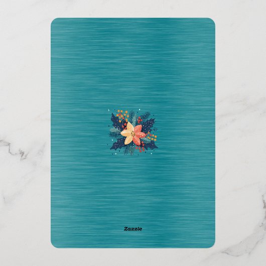 Sla de datum december 2026 bruiloft op folie uitnodiging (Achterkant)