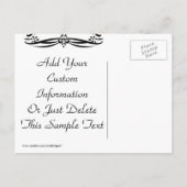 Sla de datum decoratieve gouden en zwarte Briefkaa Aankondigingskaart (Achterkant)