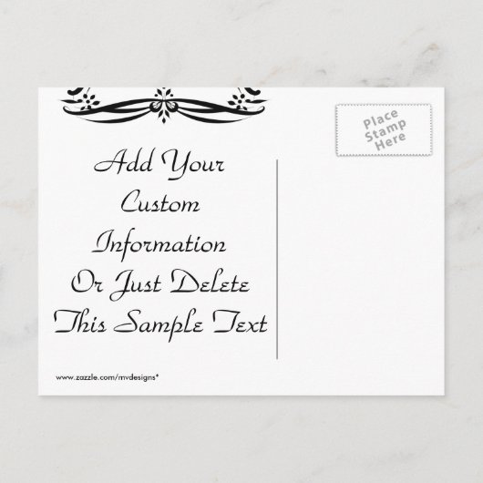 Sla de datum decoratieve gouden en zwarte Briefkaa Aankondigingskaart (Achterkant)