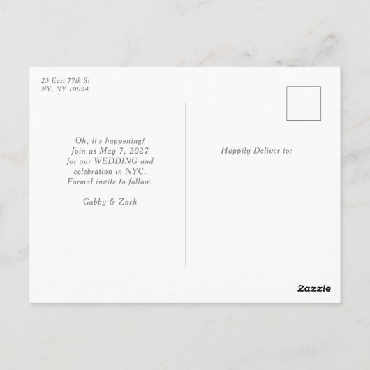 Sla de datum definitief op briefkaart (Achterkant)