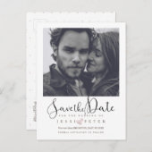 Sla de datum, direct camera foto lijst aankondigingskaart (Voorkant / Achterkant)