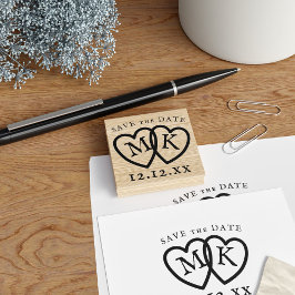 Sla de datum DIY Bruiloft Monogram Rubber Stamp Rubberstempel