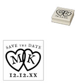 Sla de datum DIY Bruiloft Monogram Rubber Stamp Rubberstempel (Gestempeld)