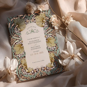 Sla de datum Dusty Blue Pimpernel  Morris op Folie Uitnodiging