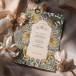 Sla de datum Dusty Blue Pimpernel  Morris op Folie Uitnodiging