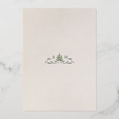 Sla de datum Dusty Blue Pimpernel  Morris op Folie Uitnodiging (Achterkant)