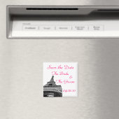 Sla de datum-Eiffeltower op Magneet (Insitu (Vaatwasser))