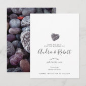 Sla de Datum Elegant Chic Schattige Pebble Heart Briefkaart (Voorkant / Achterkant)
