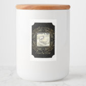 Sla de datum Elegant Gold Foil Stippen Script Tick Voedselcontainer Etiket (Voorkant)