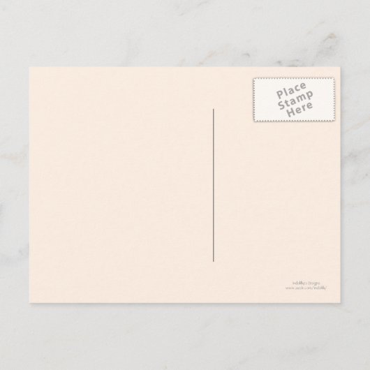 Sla de datum Elegant Monogram Rood Briefkaart (Achterkant)