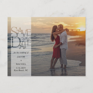 Sla de datum Elegant Overlay Banner Foto bruiloft Briefkaart