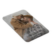 Sla de datum, elegante typografie foto bruiloft magneet (Rechterzijde)