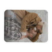 Sla de datum, elegante typografie foto bruiloft magneet (Horizontaal)