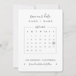 Sla de datum en de agenda tot een minimum op feestdagenkaart