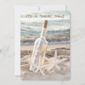 Sla de datum en het bericht in een fles op aankondiging (Voorkant)