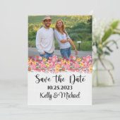 Sla de datum en uitnodiging op (Staand voorkant)