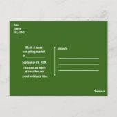 Sla de datum Enchanted Forest Verloving foto op Briefkaart (Achterkant)